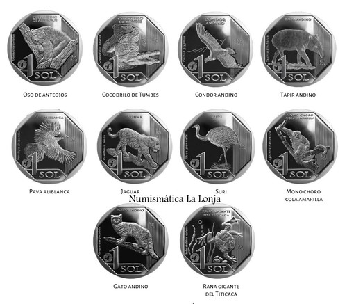 Perú colección monedas - colección, 10